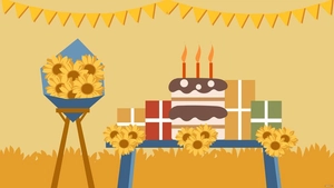 Sunflower Birthday Background