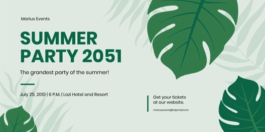 Summer Party Banner