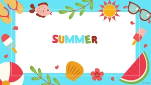 Summer Border Background