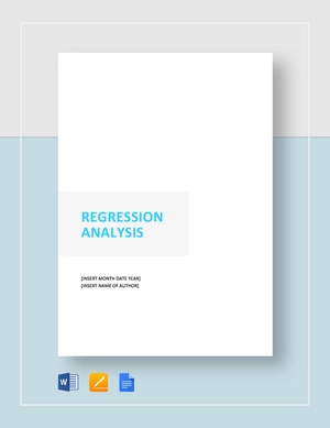 Regression Analysis Template Regression Analysis Template