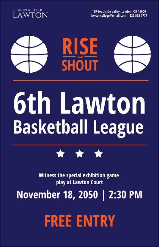 College Basketball Poster