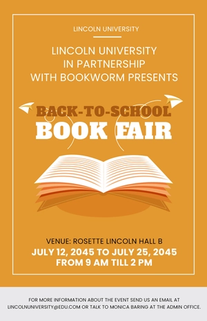 Book Fair Event Poster