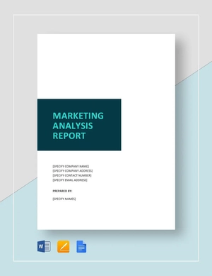Marketing Analysis Report Template