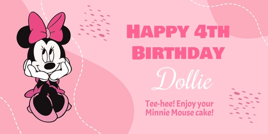 Minnie Mouse Happy Birthday Banner