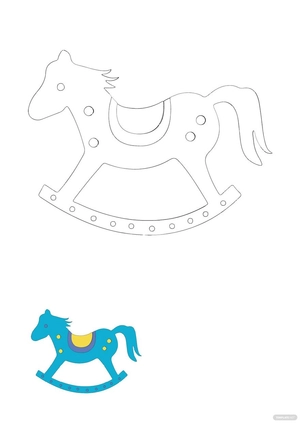 Rocking Horse Coloring Page
