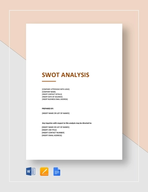 Simple SWOT Analysis Template