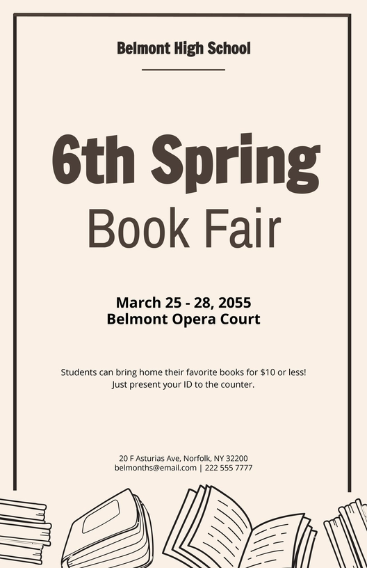 Spring Book Fair Poster