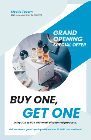 Grand Opening BOGO Poster