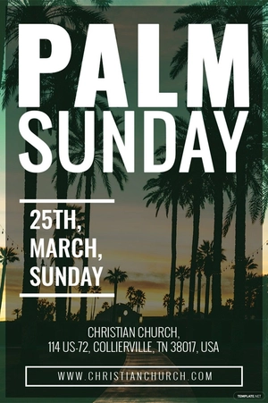 Palm Sunday Pinterest Pin Template