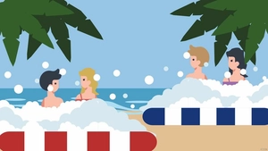 Foam Party Background