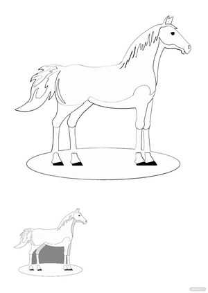 White Horse Coloring Page