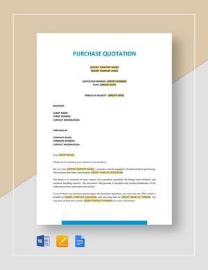 Purchase Quotation Template