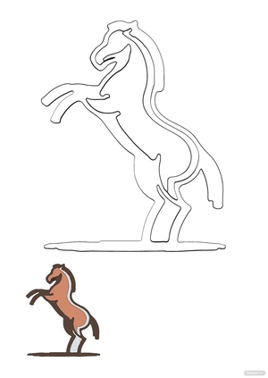 Cartoon Horse Coloring Page