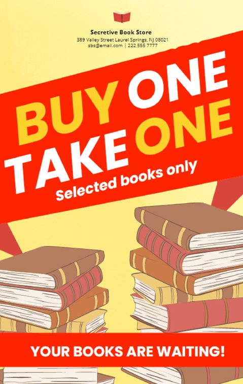 BOGO Book Fair Poster Template