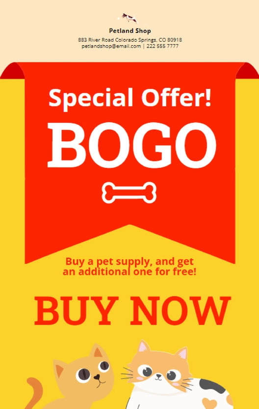 Pet Shop BOGO Poster