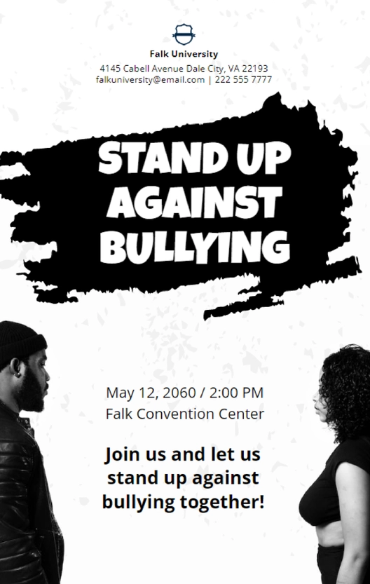 Stand Up Against Bullying Poster