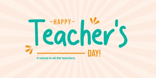 Happy Teacher's Day Typography Banner