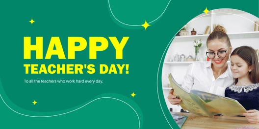 Happy Teacher's Day Banner Template