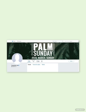 Palm Sunday Twitter Header Cover Template