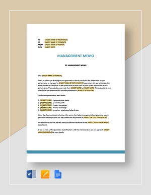 Management Memo Template