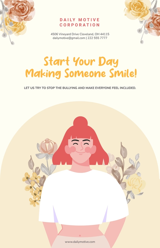 Anti-bullying Day Poster Template