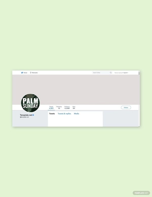 Palm Sunday Twitter Profile Photo Template