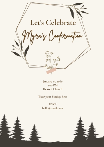 Rustic Confirmation Invitation