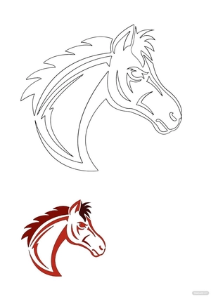 Tribal Horse Coloring Page