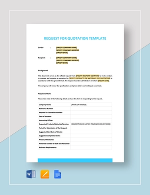 Request for Quotation Template