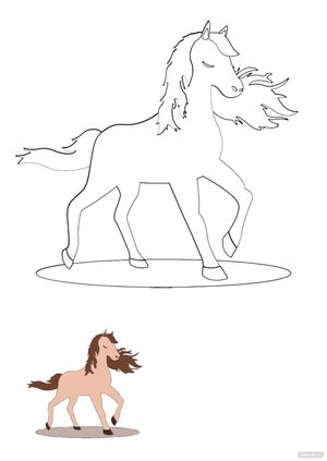 Elegant Horse Coloring Page