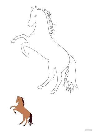 Bucking Horse Coloring Page