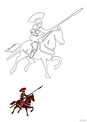 Knight Horse Coloring Page
