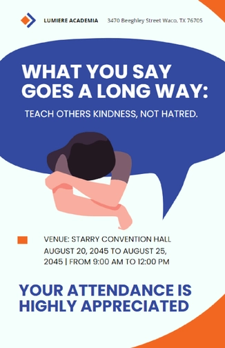 One Kind Word Anti Bullying Poster