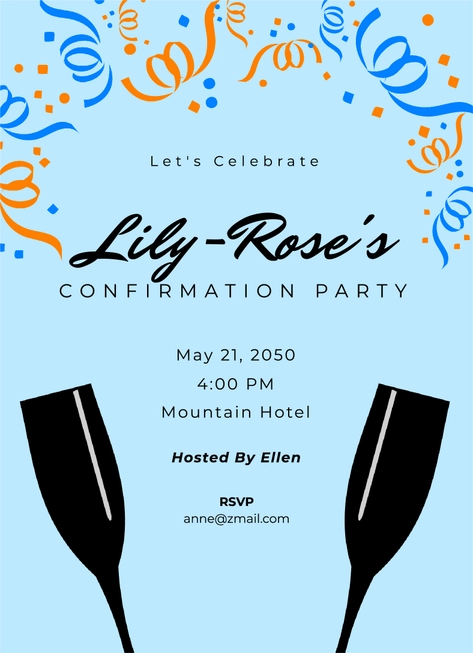 Confirmation Party Invitation Confirmation Party Invitation