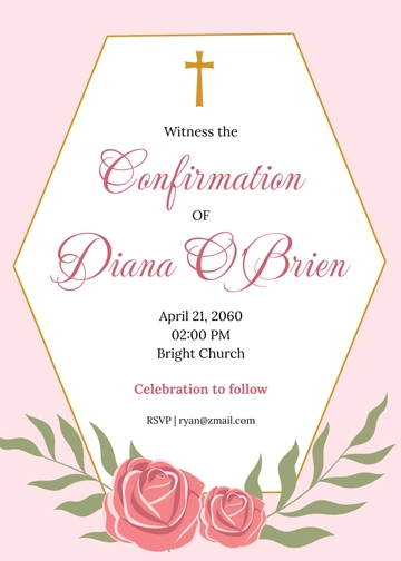 Bohemian Confirmation Invitation