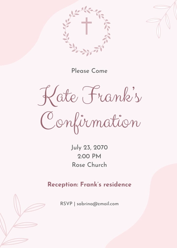 Girl Confirmation Invitation