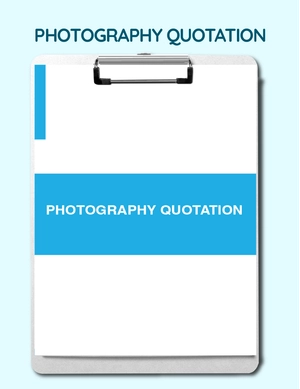 Photography Quotation Template