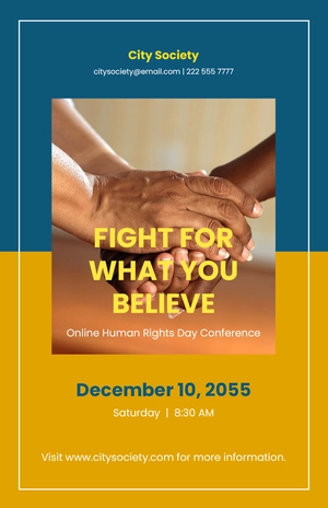 Social Awareness Poster Template