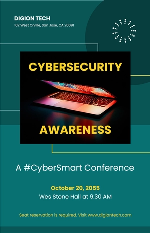 Cyber Security Awareness Poster Template