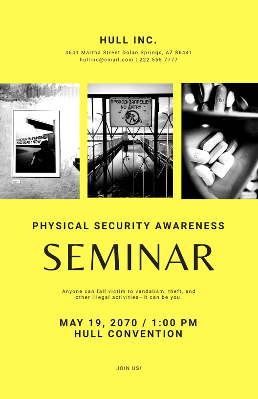Physical Security Awareness Poster Template