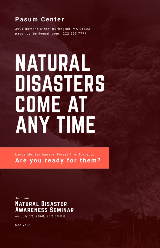 Natural Disaster Awareness Poster