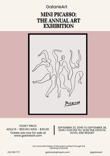 Vintage Art Exhibition Flyer