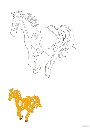 Horse Ornament Coloring Page