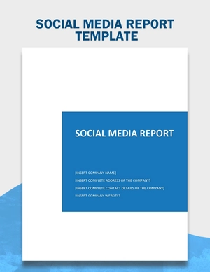 Social Media Report Template Social Media Report Template