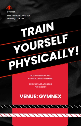 Boxing Advertisement Poster