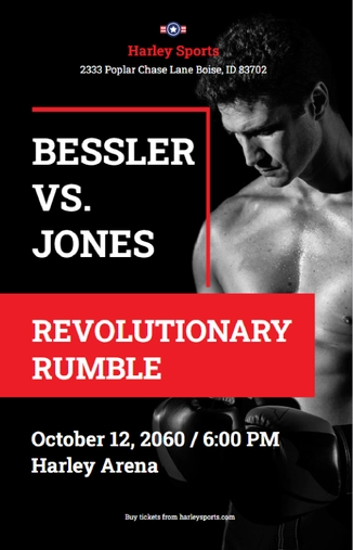 Boxing Fight Poster Template