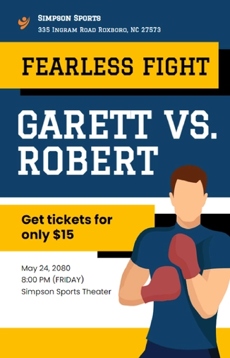 Cartoon Boxing Poster