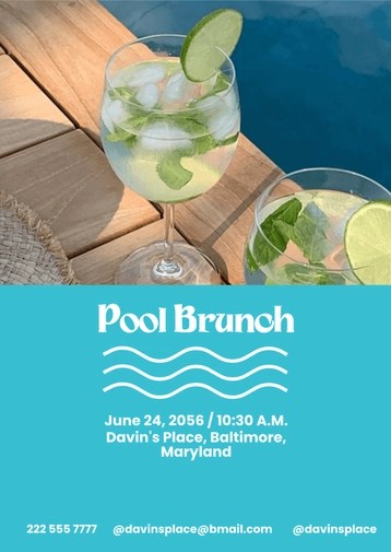 Pool Brunch Flyer