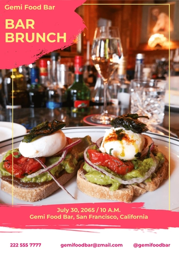 Bar Brunch Flyer