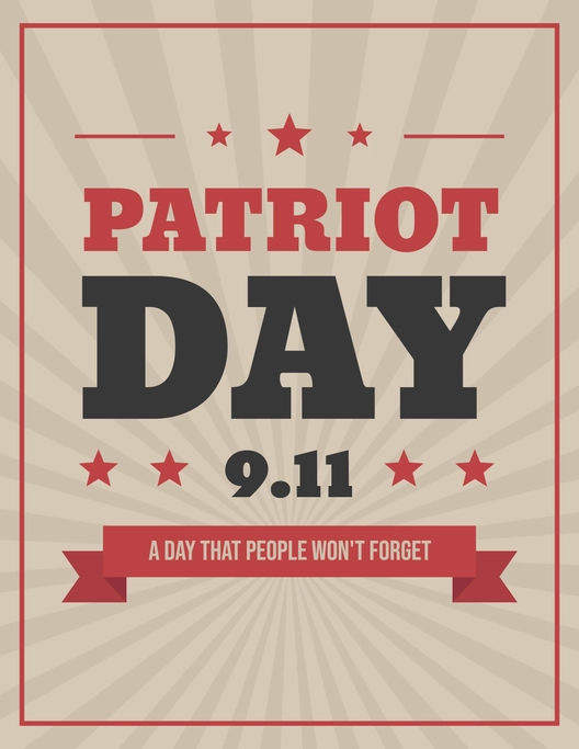 Vintage Patriot Day Flyer